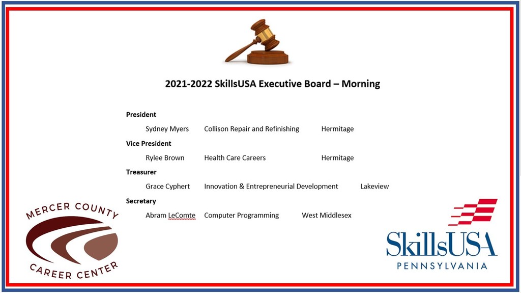 SKILLS USA Morning Executive Board