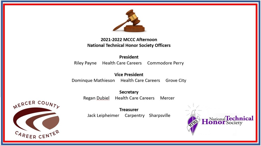 NTHS Afternoon Officer 2021
